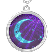 Blue Moon/Stars and Purple Sky Necklace