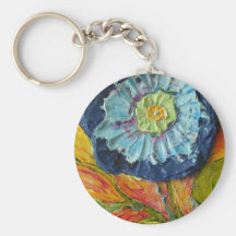 Blue Morning Glory Keychains