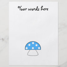 Blue mushrooms personalised flyer