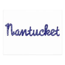 Blue Nantucket Post Card