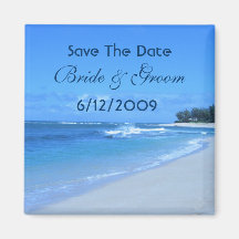 Blue Ocean Save The Date Magnet