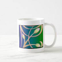 Blue on Green Mug