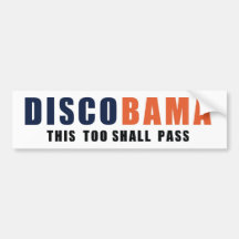 Blue & Orange on White Bumper Sticker