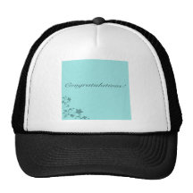 Blue Ornamental Congratulations Trucker Hat