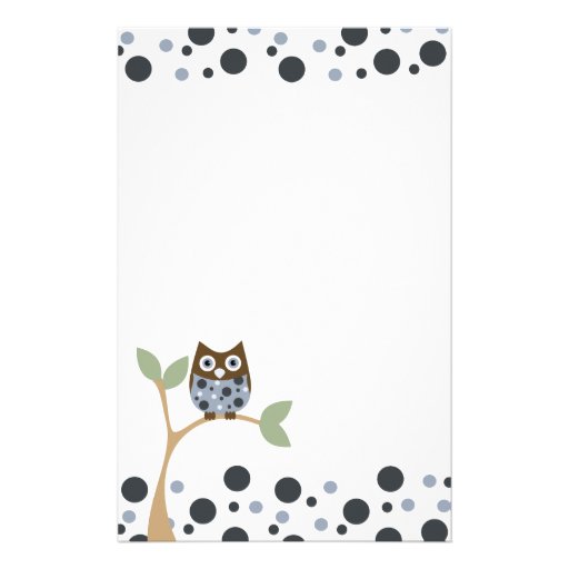 Blue Owl Baby Personalized Stationery