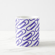 Blue Paper Clips Mug