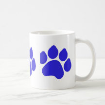 Blue Paw Print Mug