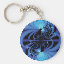 Blue Peace Fractal Keychains