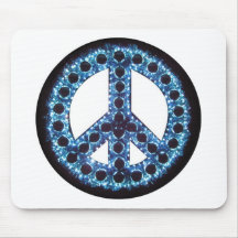 blue peace mousepad