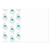 Blue Peacock Feather Print Business Card