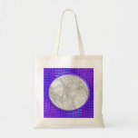 blue photo frame tote bags