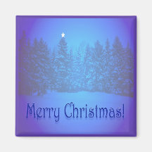 Blue Pines Star Refrigerator Magnet