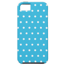 Blue Polka Dot Pattern iPhone 5 Cases