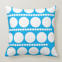 Blue Polka dot Throw Pillow