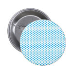 Blue Polka Dots on White Pinback Button