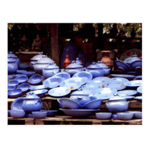 Blue porcelains - Postcard