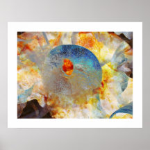 Blue puffball. poster