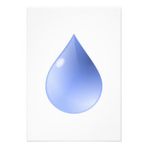 Blue Rain Drop Invitation