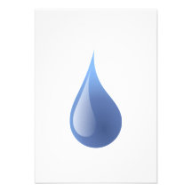 Blue Rain Drop Invite
