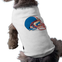 Blue & Red Football Helmet Pet Shirt