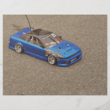 Blue remote toy car personalized flyer