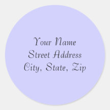 Blue Return Address Sticker