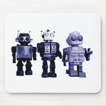 blue robots mousepad