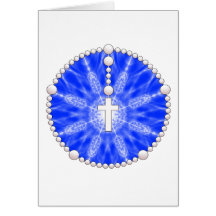 Blue Rosary Dream Catcher Card