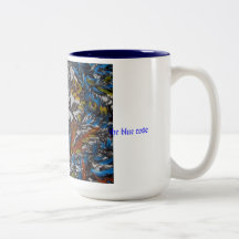 blue rose mug