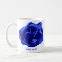 Blue rose on a mug