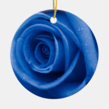 blue rose ornament