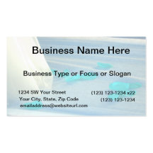Blue Rose Petals Wedding Dress Train Business Card Templates