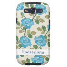 Blue Rose Vines Samsung Galaxy Case