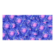 Blue roses photo greeting card