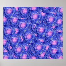 Blue roses poster