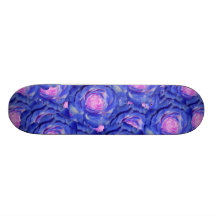 Blue roses skate boards