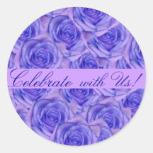 Blue Roses Wedding Sticker