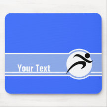 Blue Running Mouse Pads