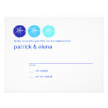Blue Sand Dollar Wedding RSVP card Personalized Announcements