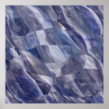 Blue Sapphire Crystals - Light and Shade work Print