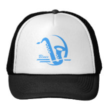 Blue sax blues mesh hat