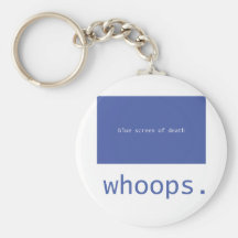 Blue screen of death - whoops! keychain