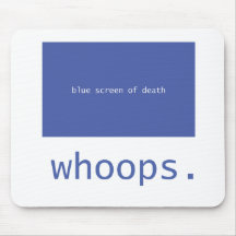 Blue screen of death - whoops! mousemat