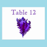 Blue Sea Shell Reception Table Numbers postcards
