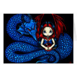 "Blue Serpent" Greeting Card