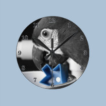 Blue - Severe Macaw Clock wall clocks