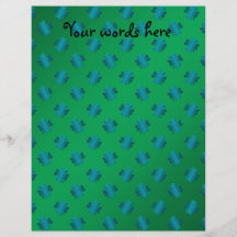Blue shamrocks on green background personalized flyer