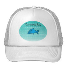 Blue shark bubbles pattern hats