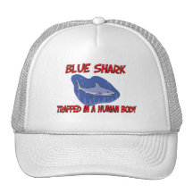 Blue Shark trapped in a human body Mesh Hats