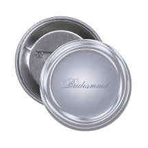 Blue Shiny Round Pinback Buttons